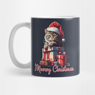 Meowy Christmas , christmas cat , Design Mug